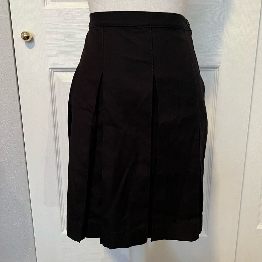 Lands' End Black Pleated Skirt